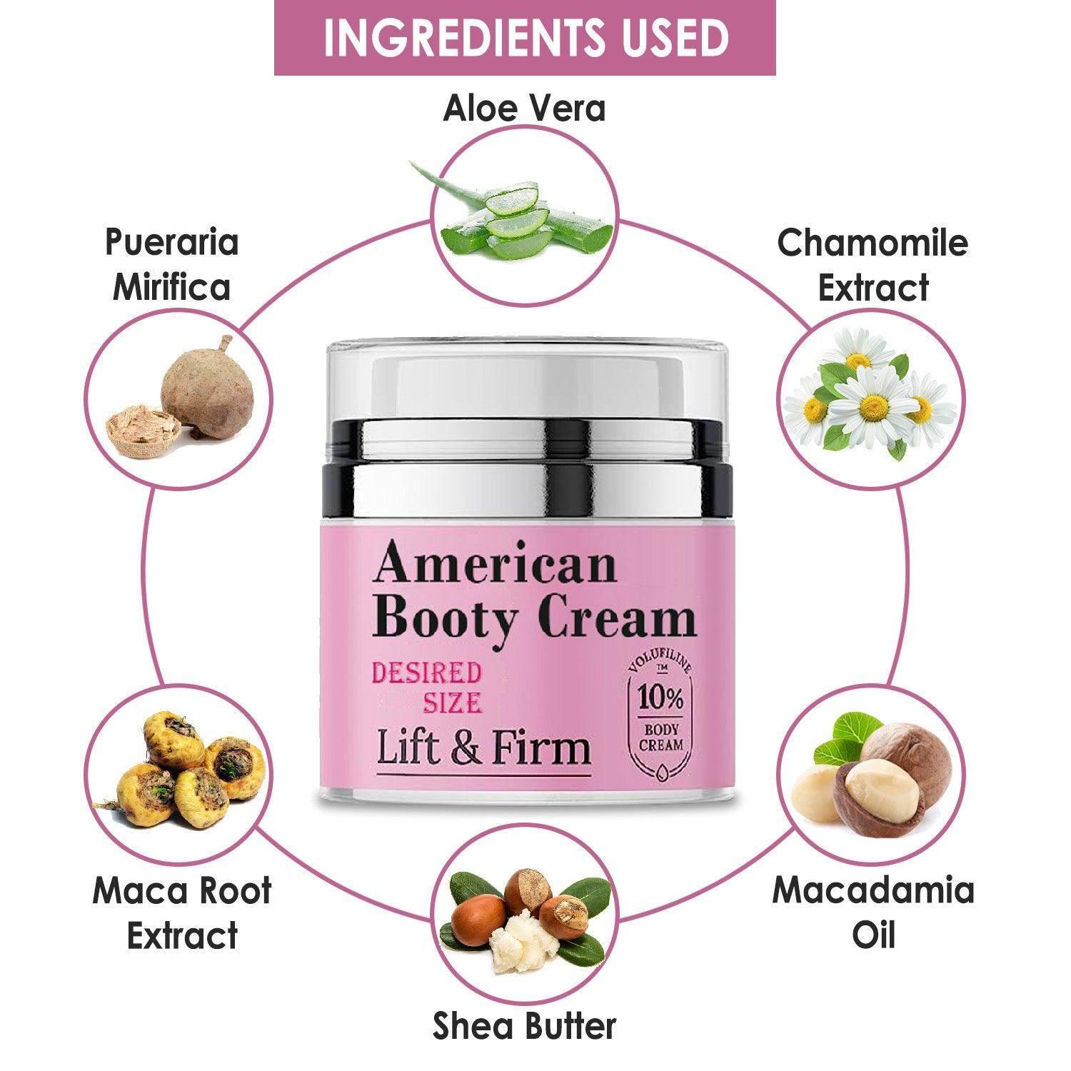 American Booty Cream - Butt Enhancement ingredients - beauty swiss