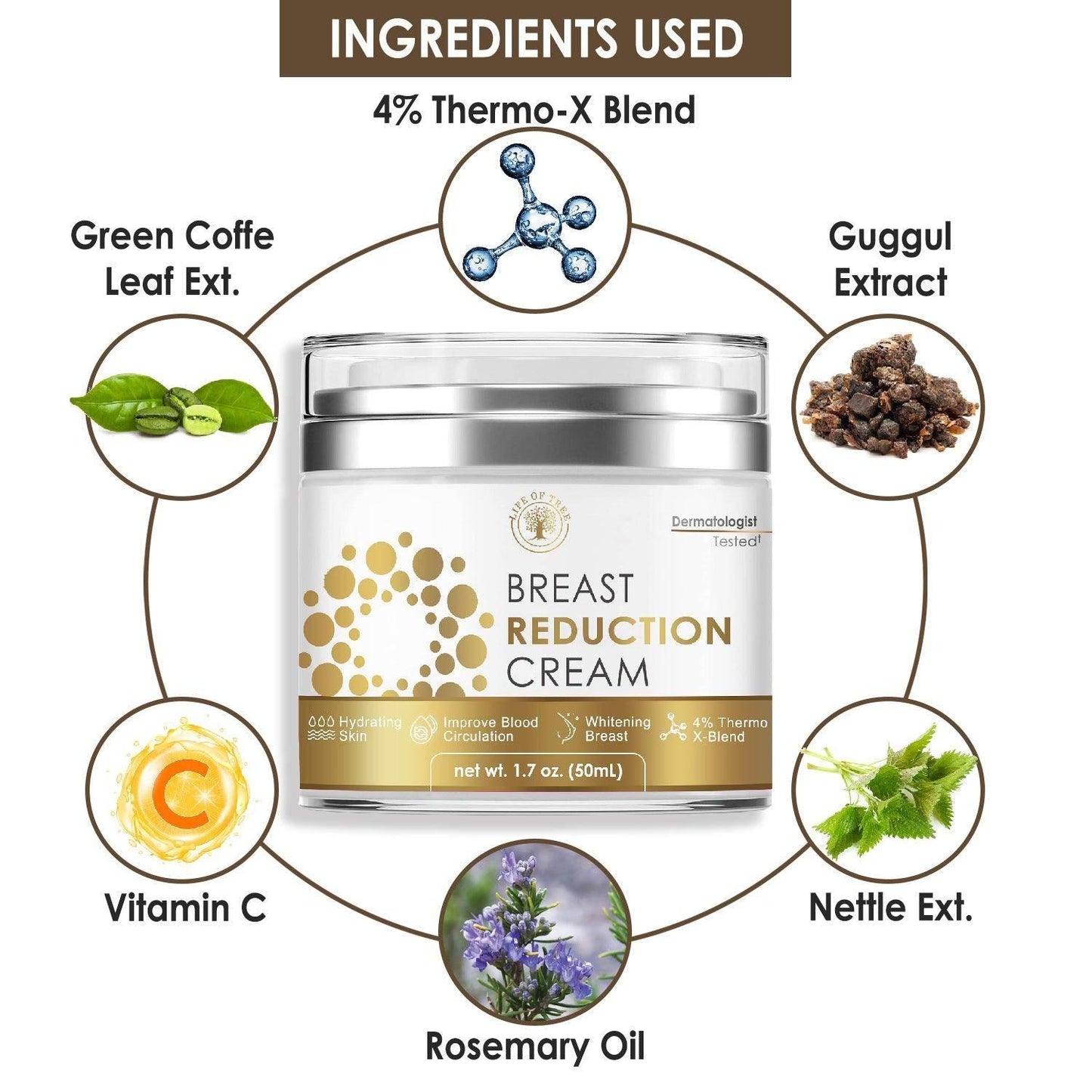 Life of Tree Breast Reduction Cream Ingredients Used - Beauty Swiss