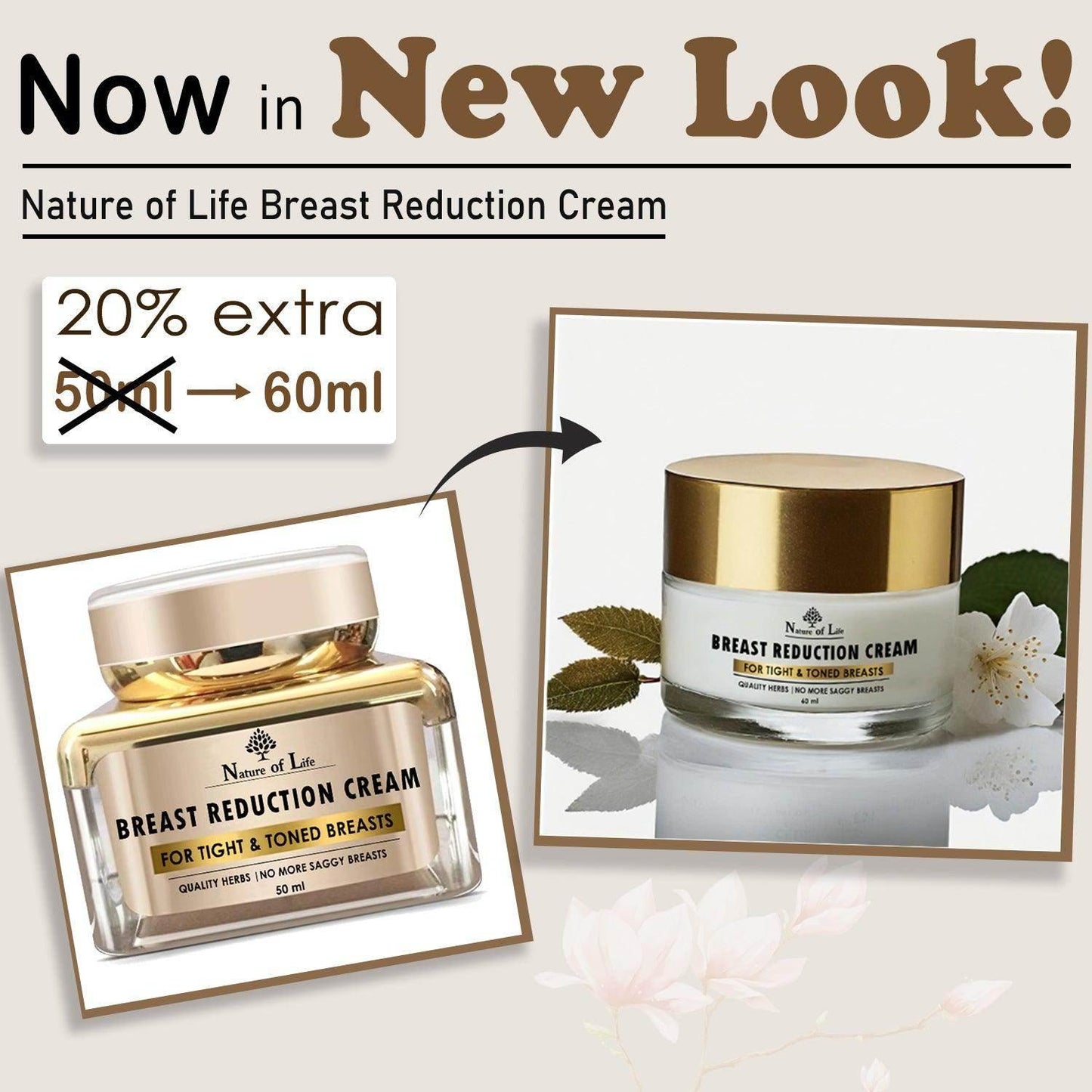Nature of Life Breast Reduction Cream 50ml - Beauty Swiss
