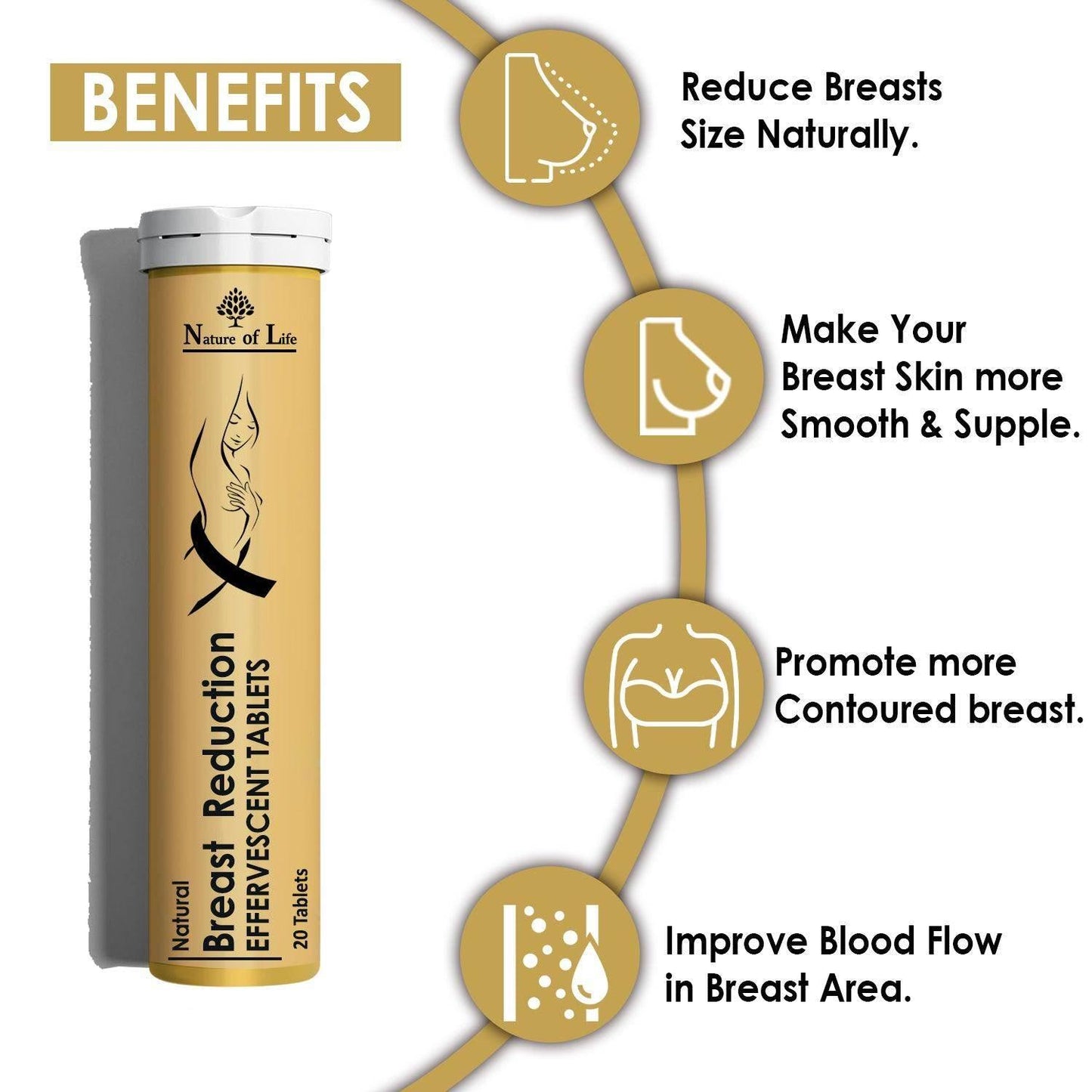 Nature of Life Breast Reduction Effervescent Tablets - Beauty Swiss