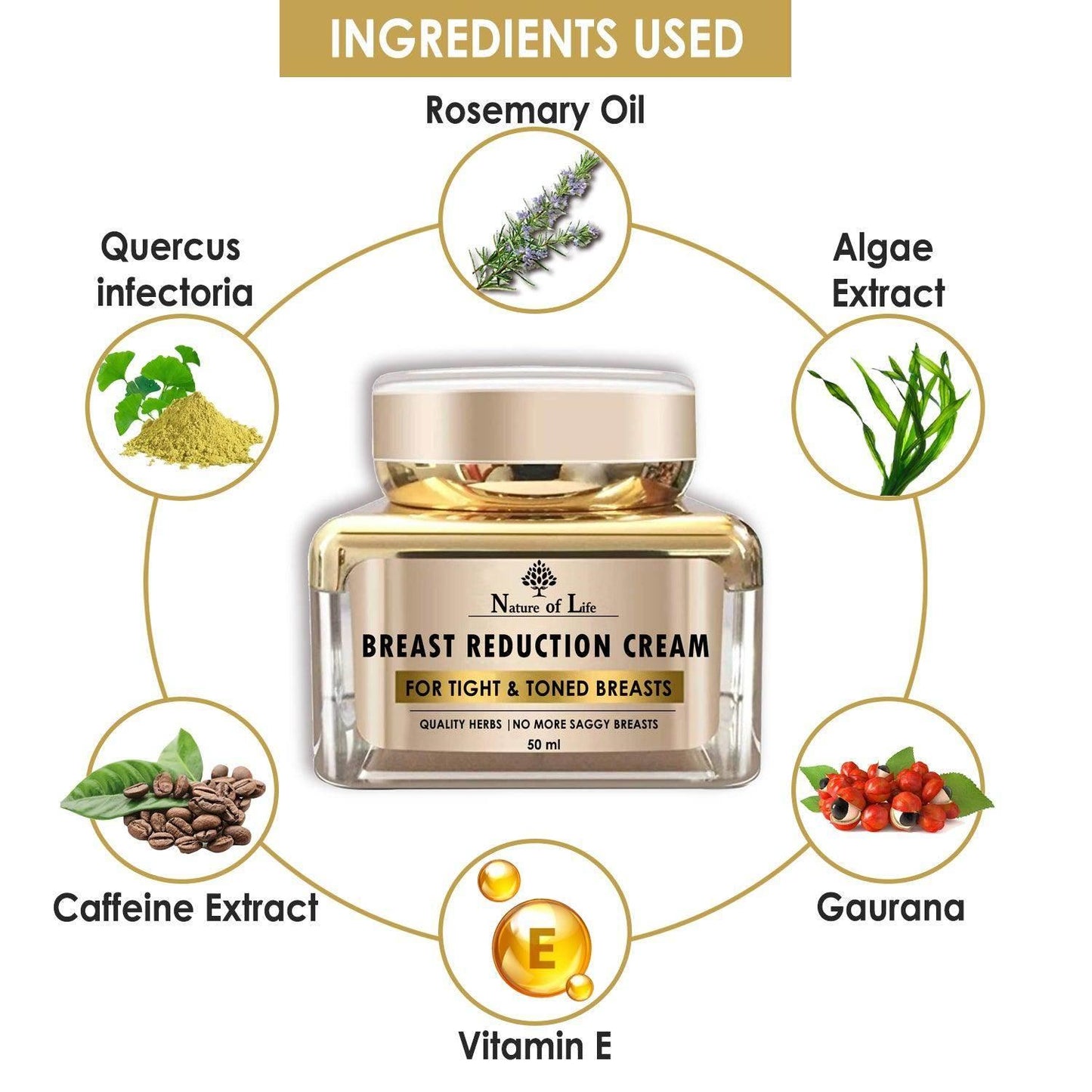 Nature of Life Breast Reduction Cream 50ml Ingredients Used - Beauty Swiss