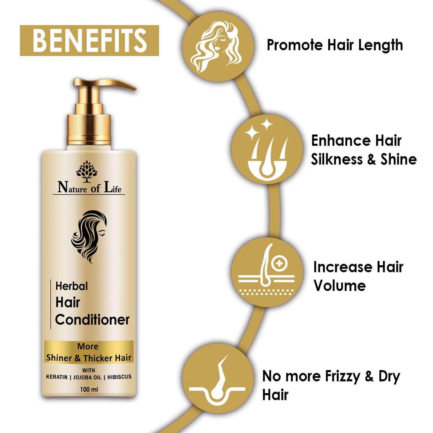 Nature of Life Herbal Hair Conditioner 100ml - Beauty Swiss