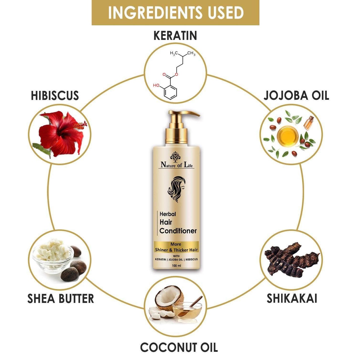 Nature of Life Herbal Hair Conditioner 100ml - Beauty Swiss