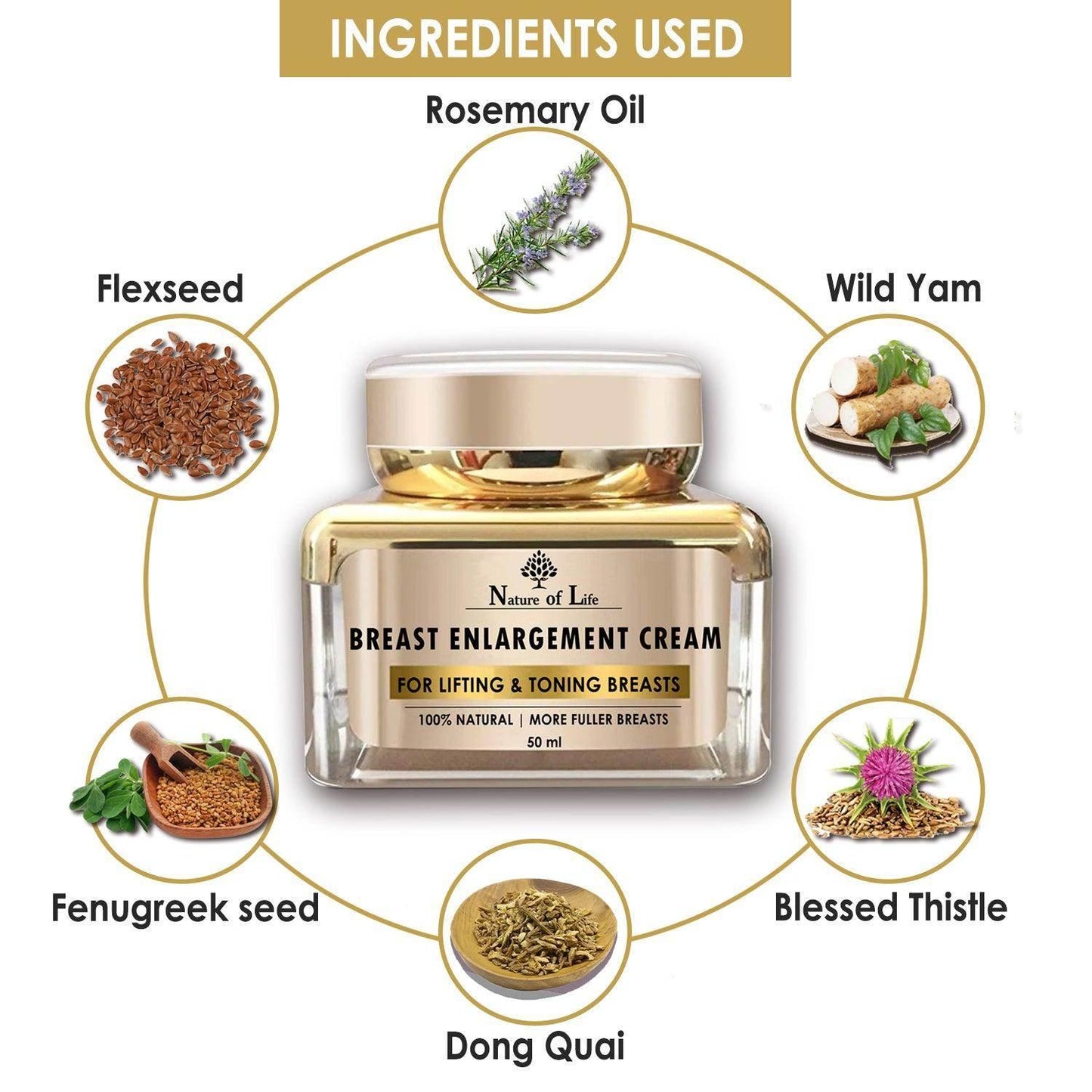 Nature of Life Breast Enlargement Cream Ingredients Used - Beauty Swiss