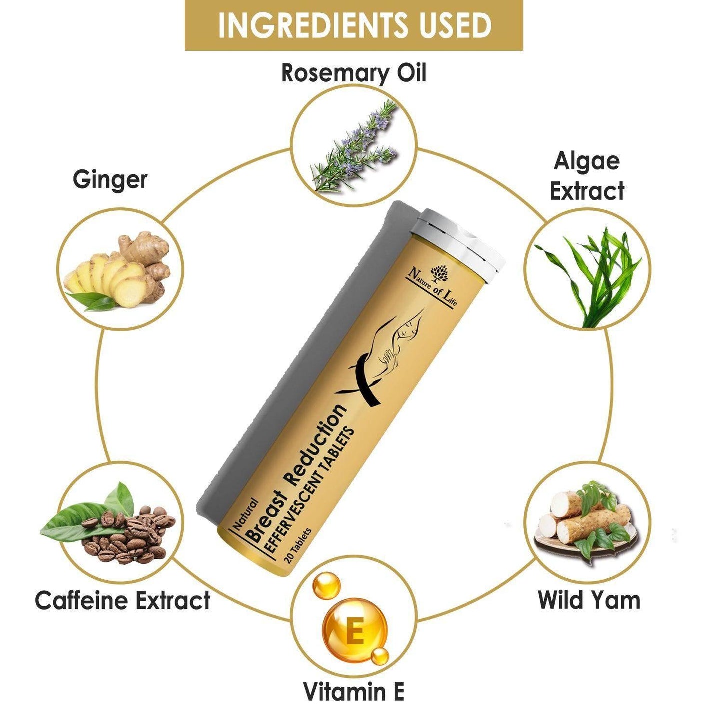 Nature of Life Breast Reduction Effervescent Tablets Ingredients Used - Beauty Swiss