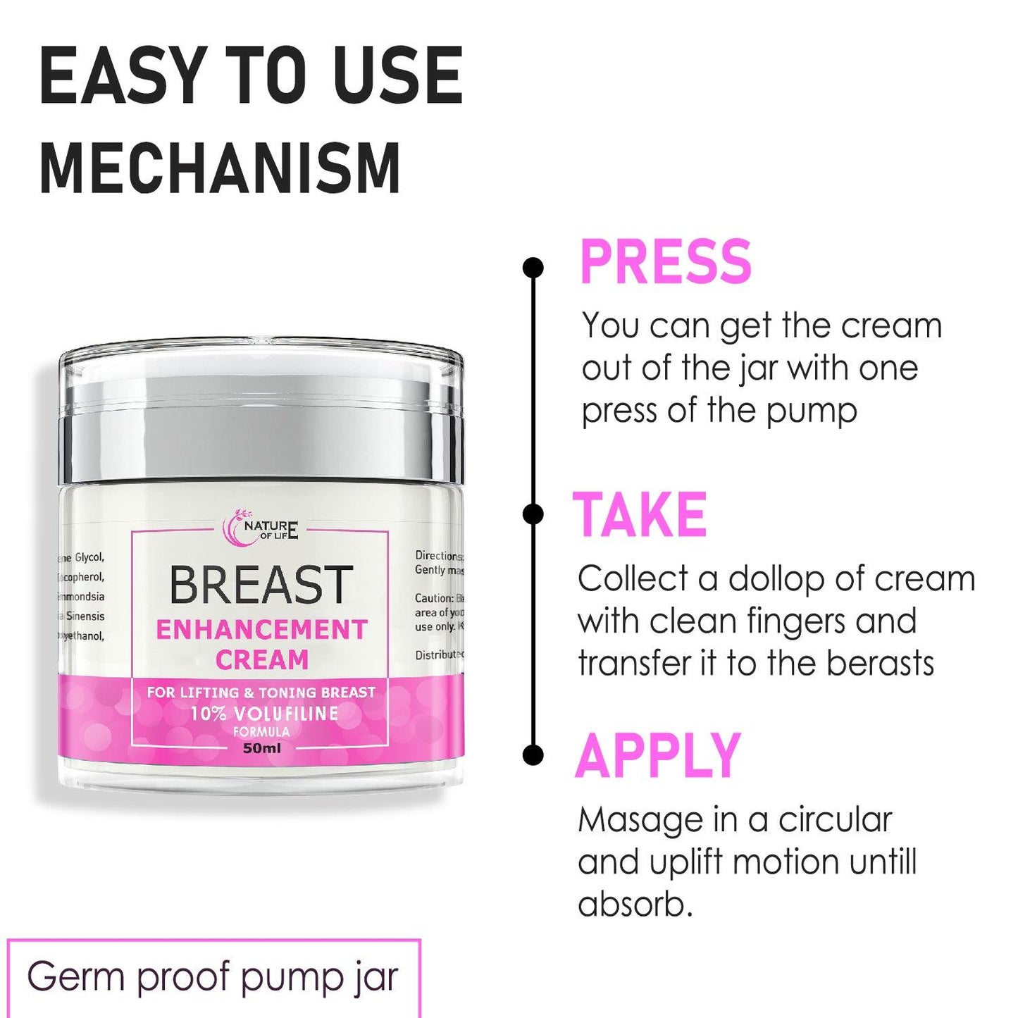 NOL Breast Enhancement Cream for Lifting & Toning Breasts - 50ml - Beauty Swiss