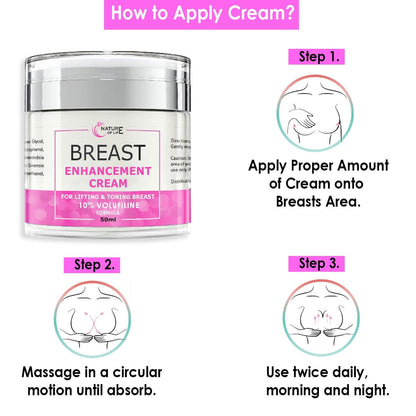 NOL Breast Enhancement Cream for Lifting & Toning Breasts - 50ml - Beauty Swiss